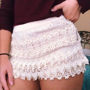 lace shorts